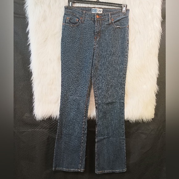 Levi Strauss Signature At waist Blue Denim Bootcut Jean's Size 8 Misses - Picture 7 of 12